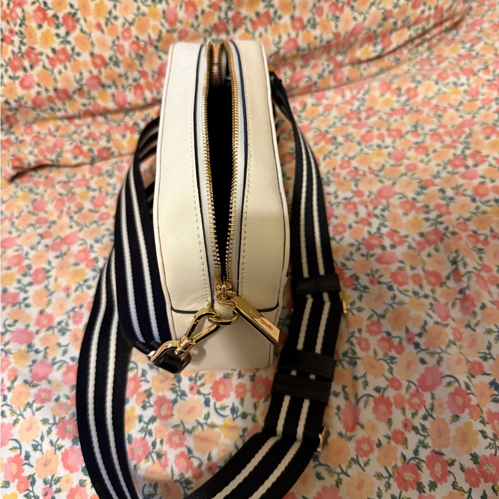 kate spade Black and White Striped-strap Crossbody Camera Bag - Picture 4 of 5